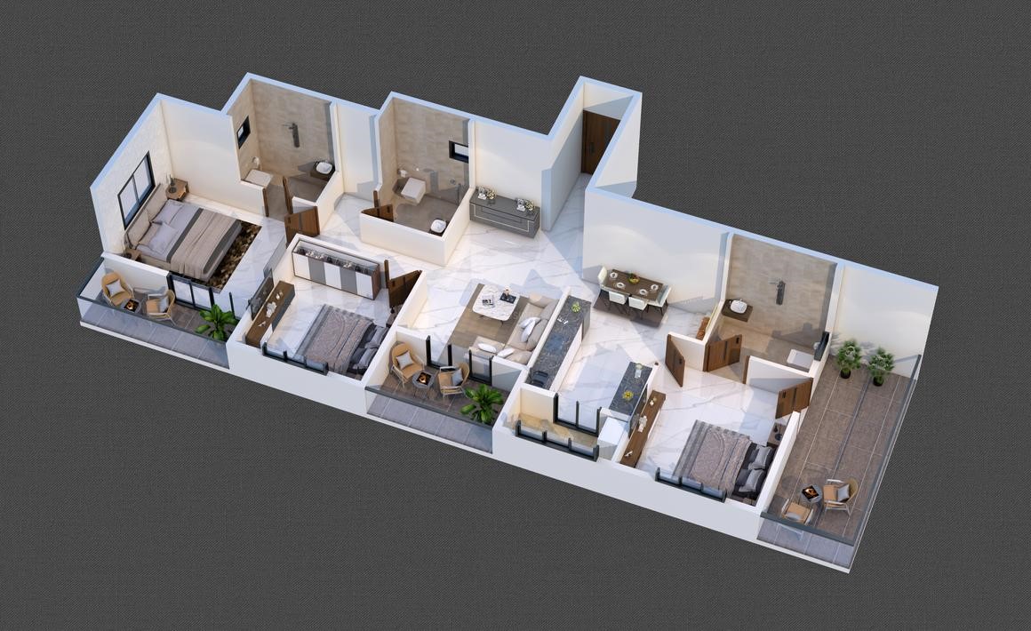 Ramkunj Apartment Floor plan